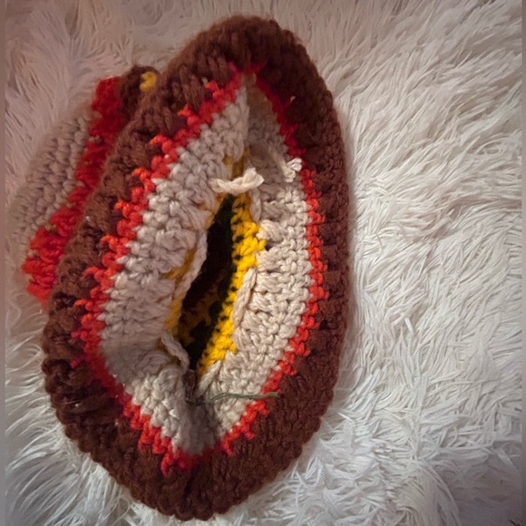 Vintage Handmade Crocheted Colorful Bucket Hat. - Picture 5 of 5